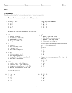 ExamView - quiz one.tst