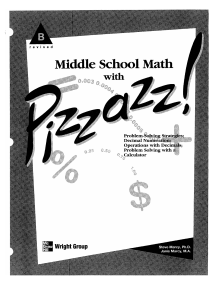 middle school math with pizzazz book c
