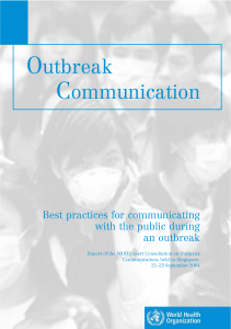 Outbreak Communication - World Health Organization