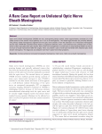 A Rare Case Report on Unilateral Optic Nerve Sheath Meningioma