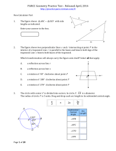 PARCC Geometry Practice Test – Released April, 2014