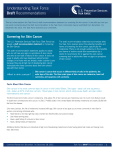 Screening for Skin Cancer: Consumer Guide (Draft Recommendation)