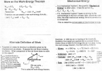 More en the Work-Energy Theorem Mechanical Energy Alternate
