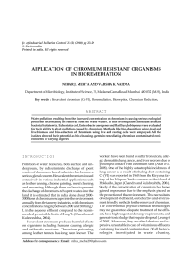 application of chromium resistant organisms in bioremediation