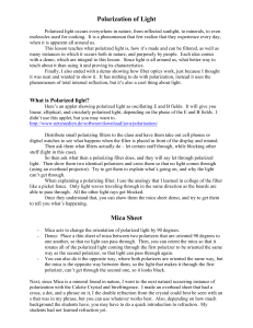 Polarization of Light Mica Sheet