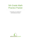 5th Grade Math Practice Packet