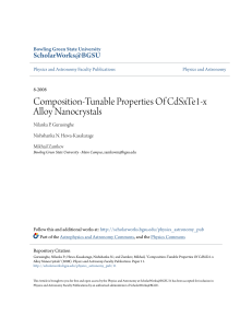 Composition-Tunable Properties Of CdSxTe1