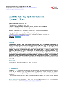 Atomic epn(ep) Spin Models and Spectral Lines