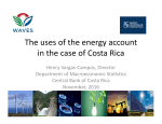 The uses of the energy account in the case of Costa Rica
