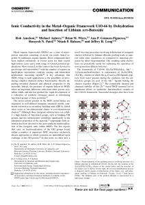 Ionic Conductivity in the Metal–Organic Framework UiO