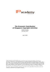 The Economic Contribution of Singapore Copyright Activities