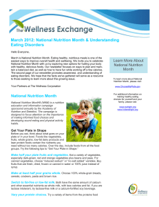Health and Wellness Newsletter - 2012 - March