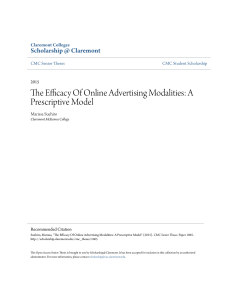 The Efficacy Of Online Advertising Modalities