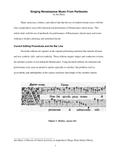 Singing Renaissance Music From Partbooks