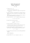 MAT 132 Calculus II Sample Midterm 2