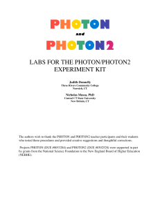 labs for the photon/photon2 experiment kit