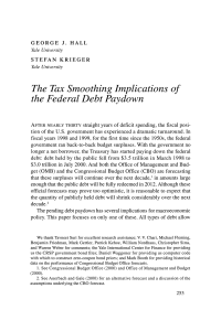 The Tax Smoothing Implications of the Federal Debt Paydown