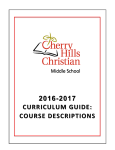 curriculum guide - Cherry Hills Christian