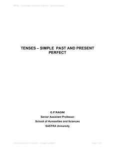 tenses – simple past and present perfect