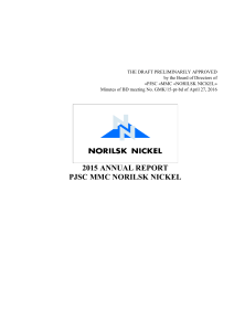 2015 annual report pjsc mmc norilsk nickel