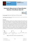 Calometric Measurement of Saponification Reaction