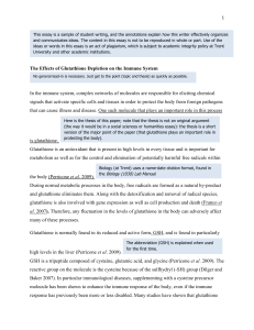 The Effects of Glutathione Depletion on the Immune System In the