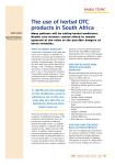 The use of herbal OTC products in South Africa
