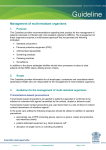 Managment of multi-resistant organisms