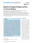 Epidemiological Approaches to Food Safety