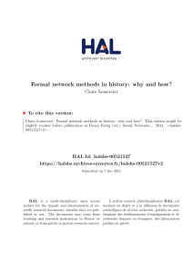 Formal network methods in history
