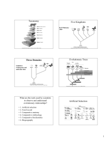 Taxonomy Five Kingdoms Three Domains Evolutionary Trees