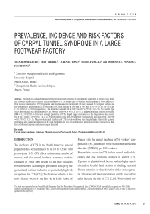 prevalence, incidence and risk factors of carpal tunnel syndrome in