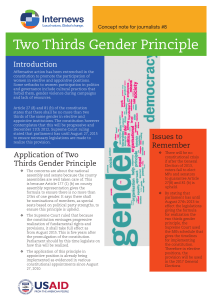 Two Thirds Gender Principle