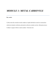 module 1: metal carbonyls