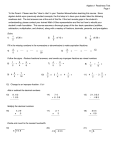 Algebra 1 Readiness Test Page 1 Solve. 1) of 36 = 1 2 - Math-U-See