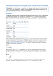 Calculating the thermal conductivity with Forcite using the imposed