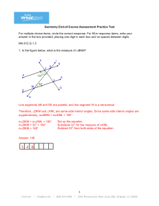 1 Geometry End-of-Course Assessment Practice Test For multiple