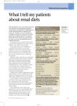 What I tell my patients about renal diets