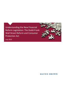 Understanding the New Financial Reform Legislation