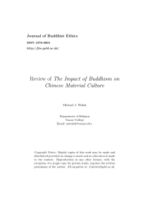 Review of The Impact of Buddhism on Chinese Material Culture