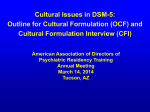 DSM-V-TR Outline for Cultural Formulation