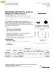 MPXH6300A, 20 to 300 kPa, Absolute, Integrated, Pressure Sensor