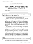 algebra 2/trigonometry