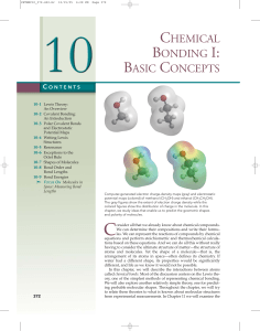 chemical bonding i: basic concepts