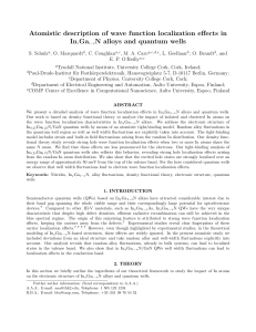 Atomistic description of wave function localization effects in InxGa1