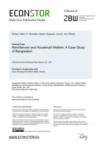 Remittances and Household Welfare: A Case Study of