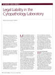 Legal Liabi Cytopathc lity in the )logy Labor atory