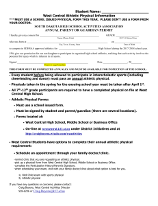 On-line physical packet.final - West Central School District