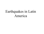 Earthquakes in Latin America