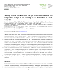 Waning habitats due to climate change: effects of streamflow and